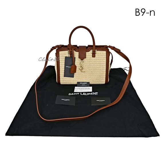 Saint Laurent Monogram Baby Cabas Raffia Satchel - Picture 5 of 8